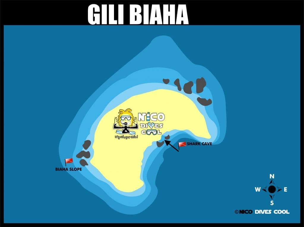 Gili Biaha Diving Map Dive Site